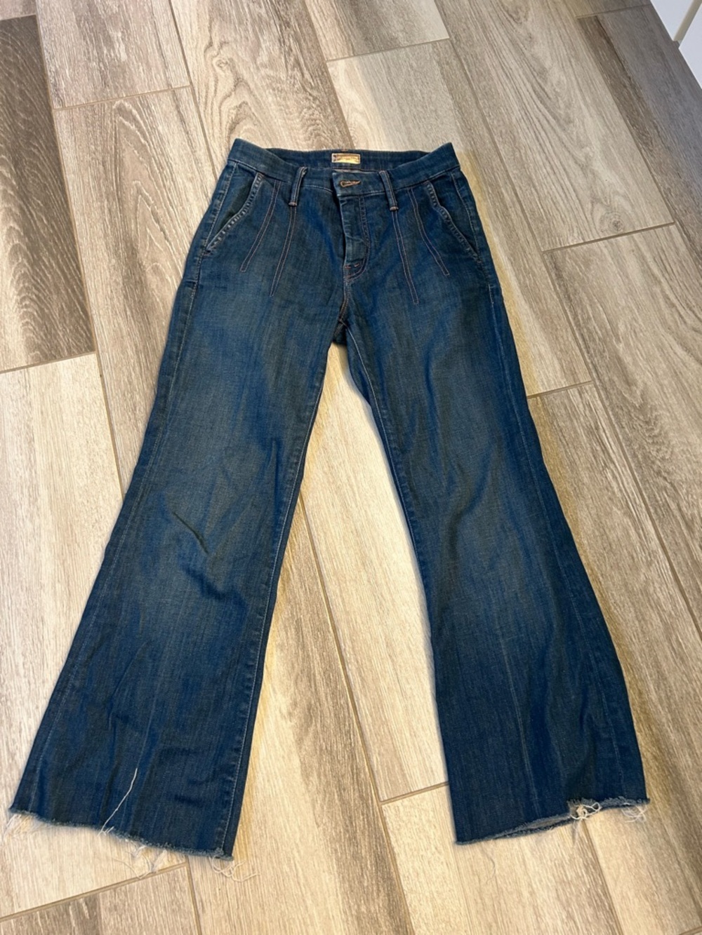 MOTHER Indigo Wide-Leg Flare Jeans